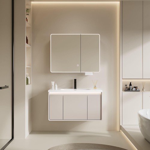 Cabinet and sink set