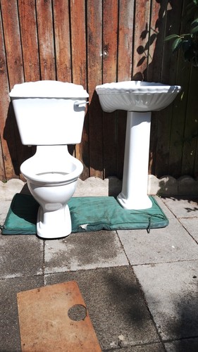 Toilet and sink - toilet,