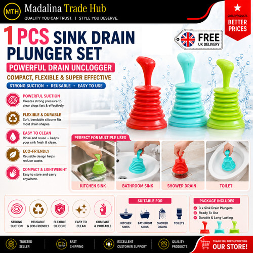 Universal sink drain plunger - drain,