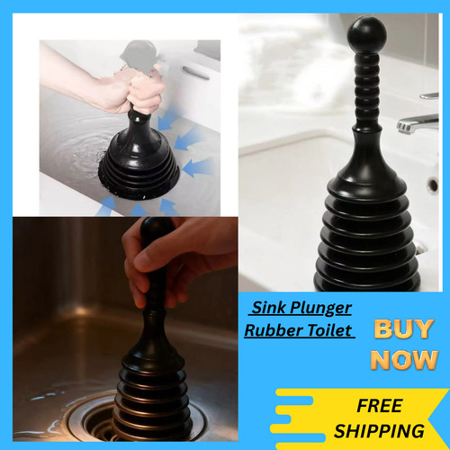 Heavy duty sink plunger - heavy, rubber