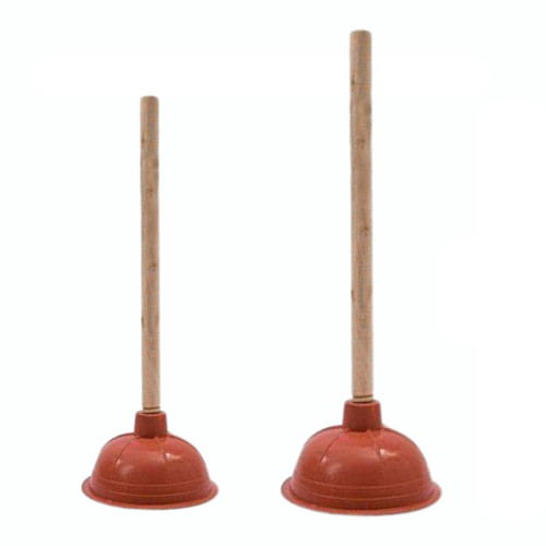 Sink plunger with - with, wooden